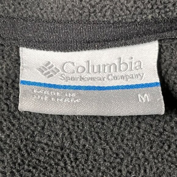 Columbia Omni-Shield Black Softshell Jacket w/ Green Zipper Size Medium - Picture 3 of 5